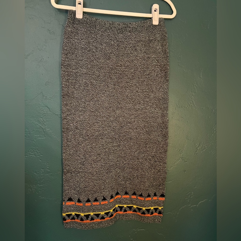 Vintage 80s Tribal Sweater Pencil Skirt